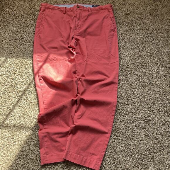 POLO RALPH LAUREN Poppy RED Slim Stretch Fit Casual CHINO PANTS 38 X 32 - Picture 7 of 9